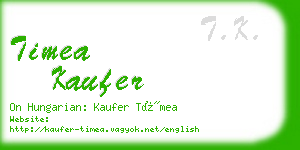 timea kaufer business card